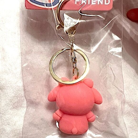 Sanrio Pink Hello Kitty Bear Keychain Bag Charm - Picture 2 of 2